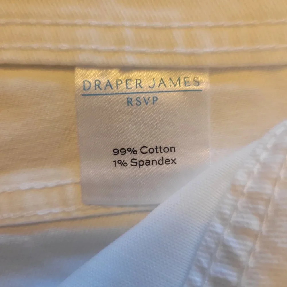 NWT!  Draper James Wide Leg Ankle Pants High-Waisted in White - Size 12 - Picture 9 of 12